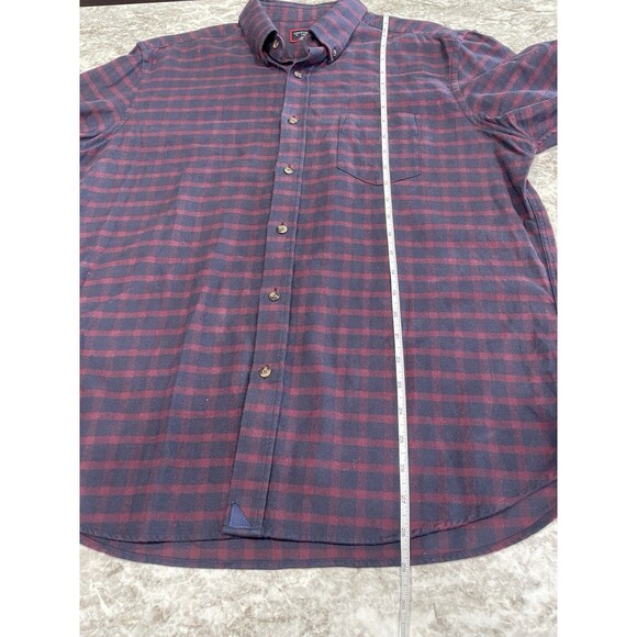 UNTUCKit Button-Down Shirt Mens Large Blue & Red Plaid Long Sleeve Cotton - Picture 7 of 9